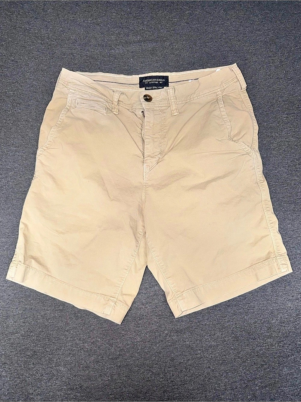 American Eagle Men's Flat Front Shorts Beige Waist 28 - Picture 1 of 5